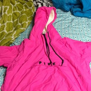 PINK anorak Sherpa lined